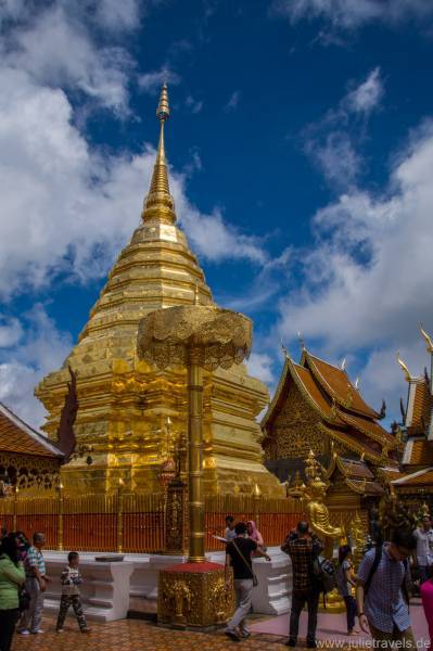 Goldener Chedi in Wat Pha That Doi Suthep